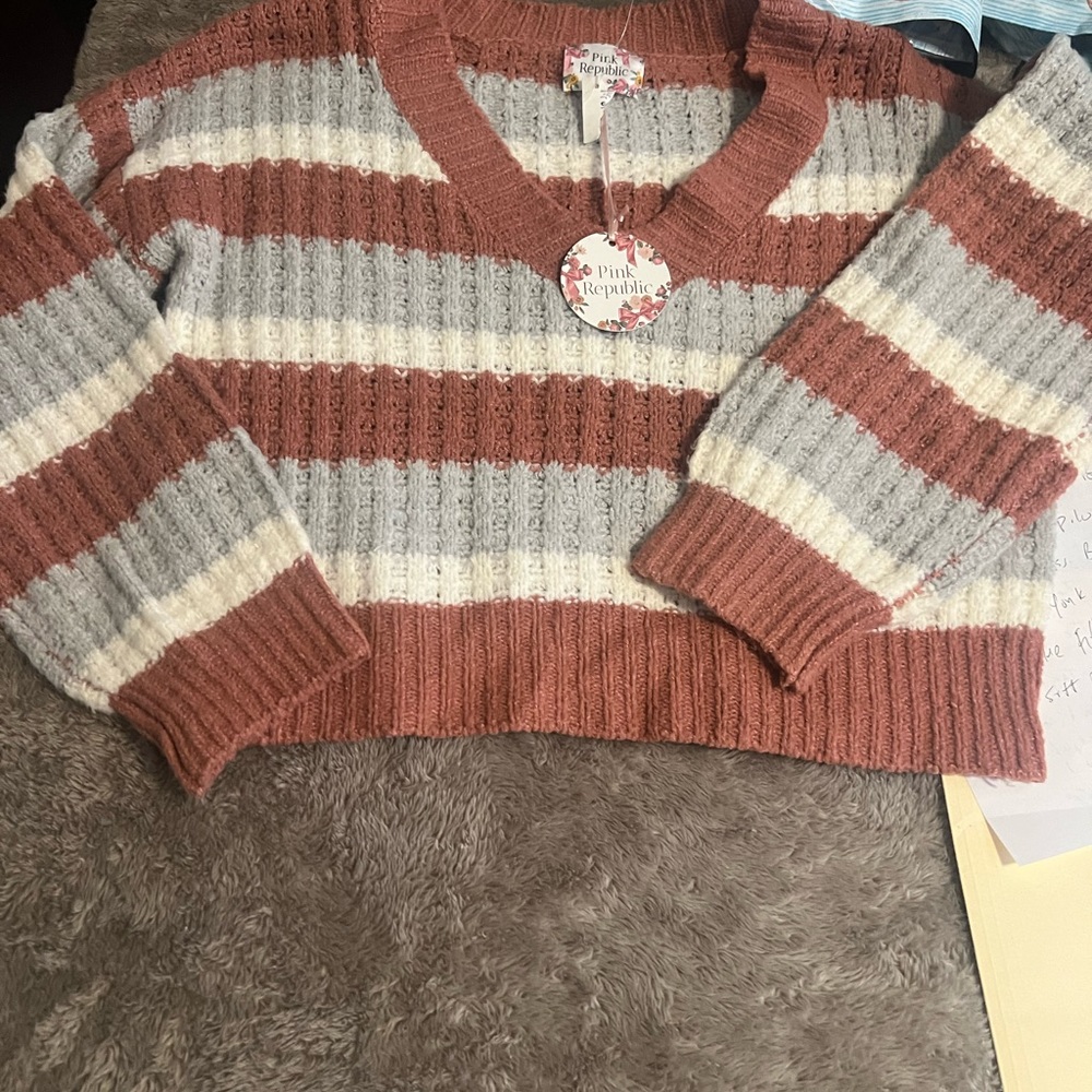 Pink republic cropped sweater net